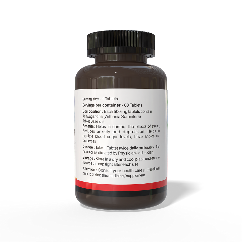 Ashwagandha Tablets — Rejuvenates Mind & Body