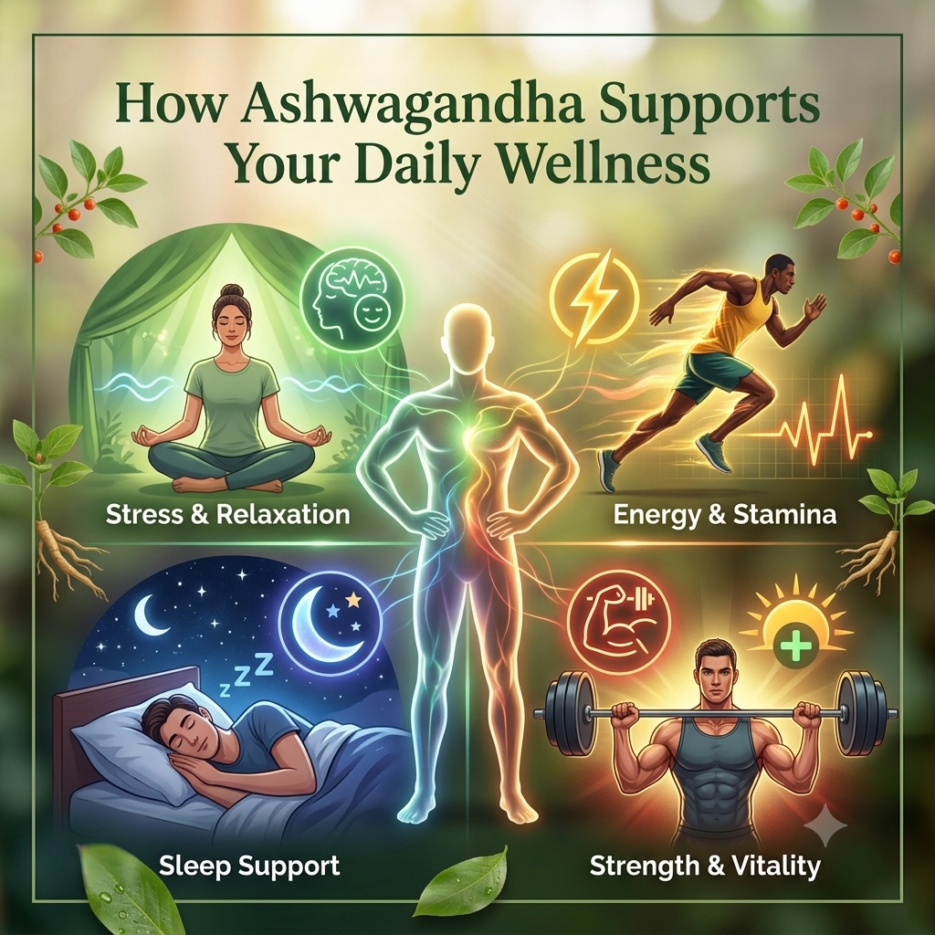 Ashwagandha Tablets — Rejuvenates Mind & Body