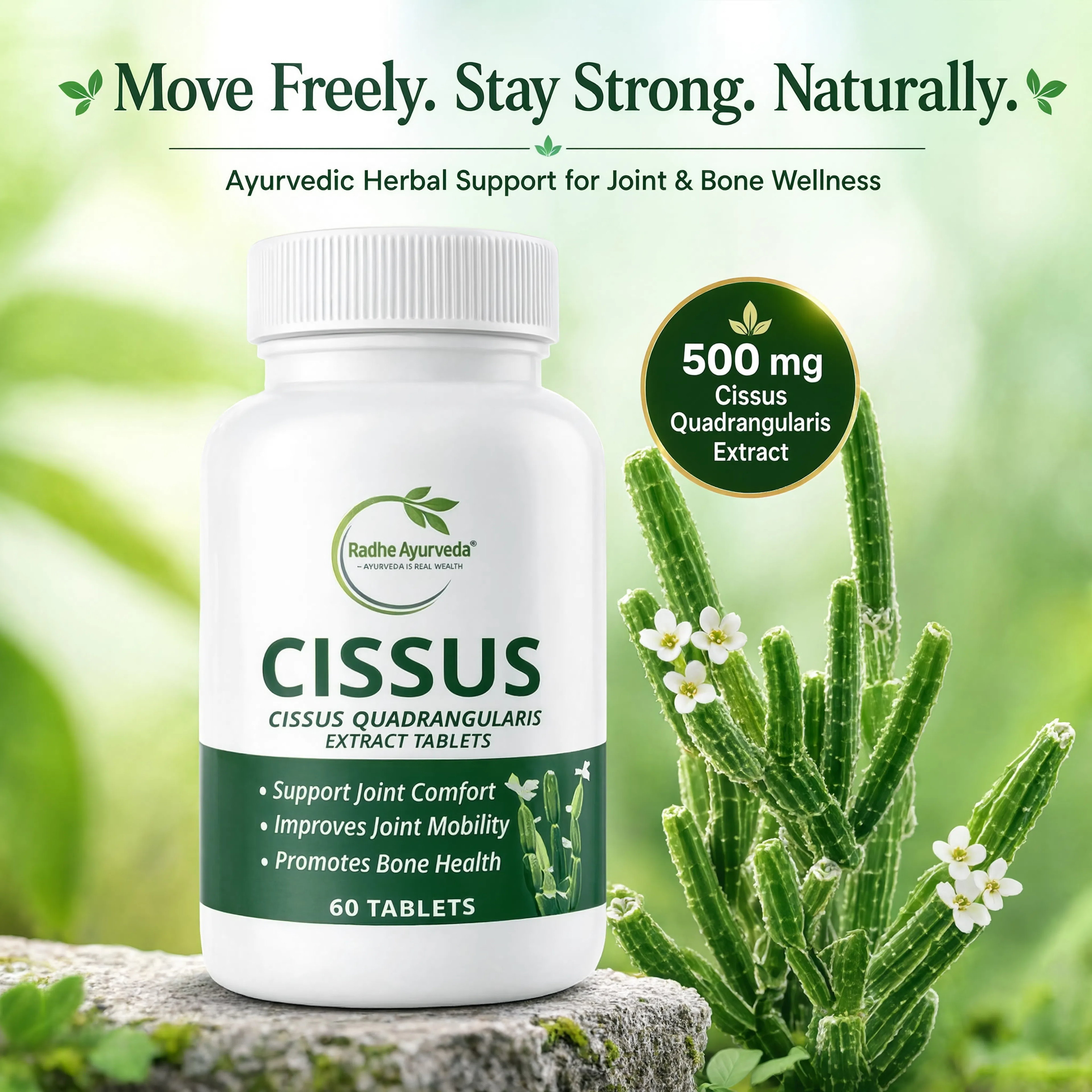Cissus Quadrangularis Tablets — Joint Pain & Bone Health