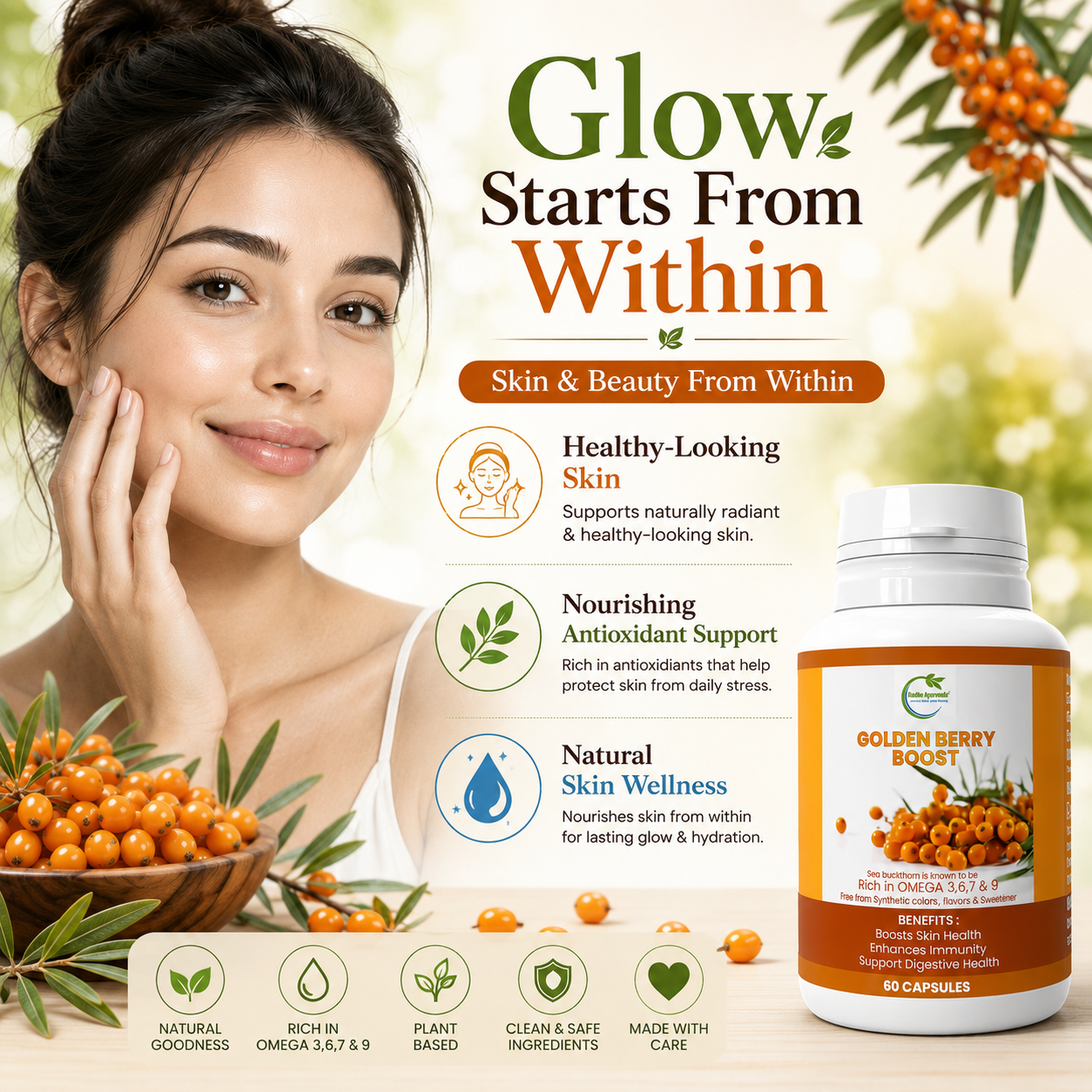Golden Berry Boost — Sea Buckthorn Capsules