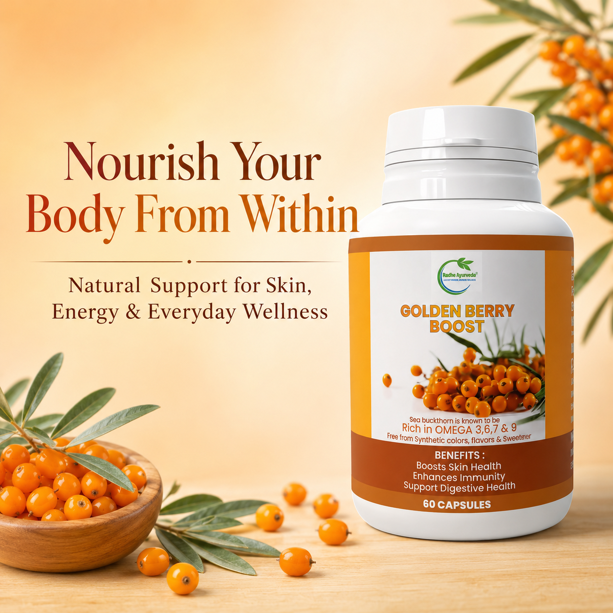 Golden Berry Boost — Sea Buckthorn Capsules