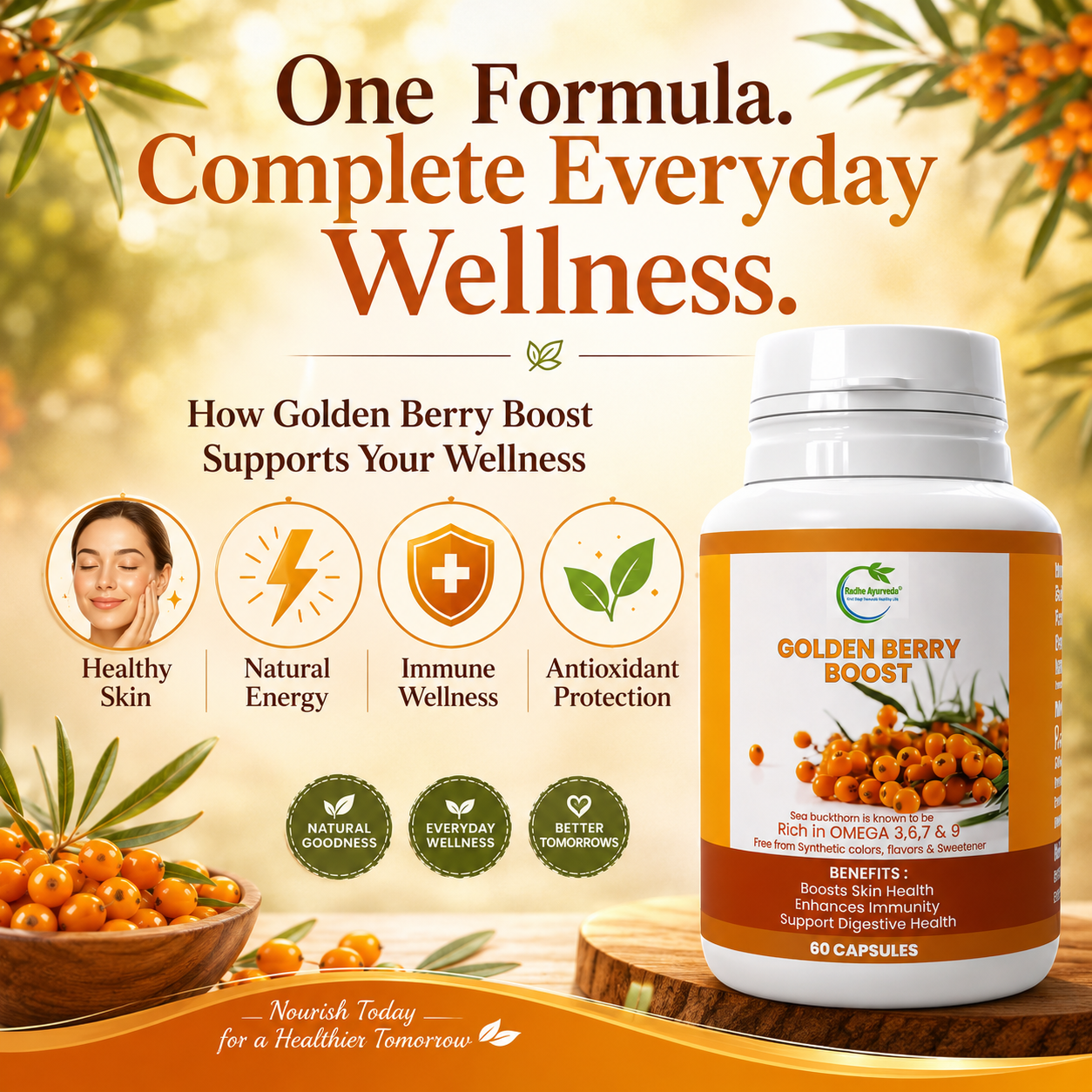 Golden Berry Boost — Sea Buckthorn Capsules