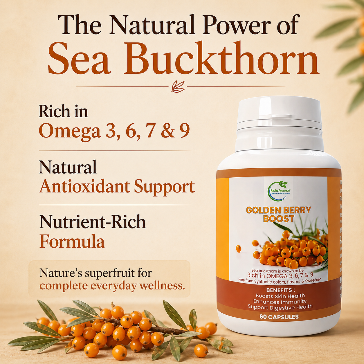 Golden Berry Boost — Sea Buckthorn Capsules