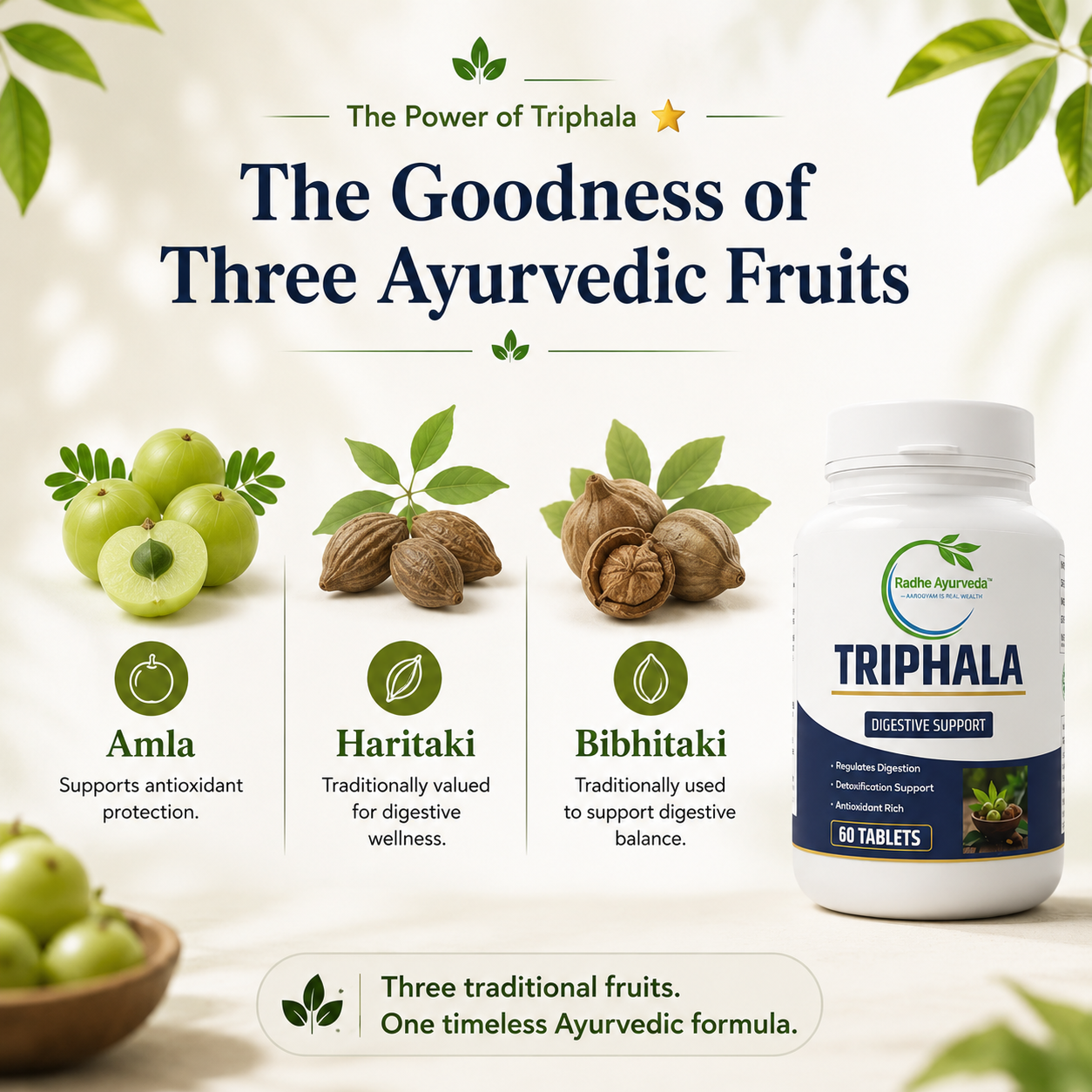 Triphala Tablets — Supports Clean Digestion